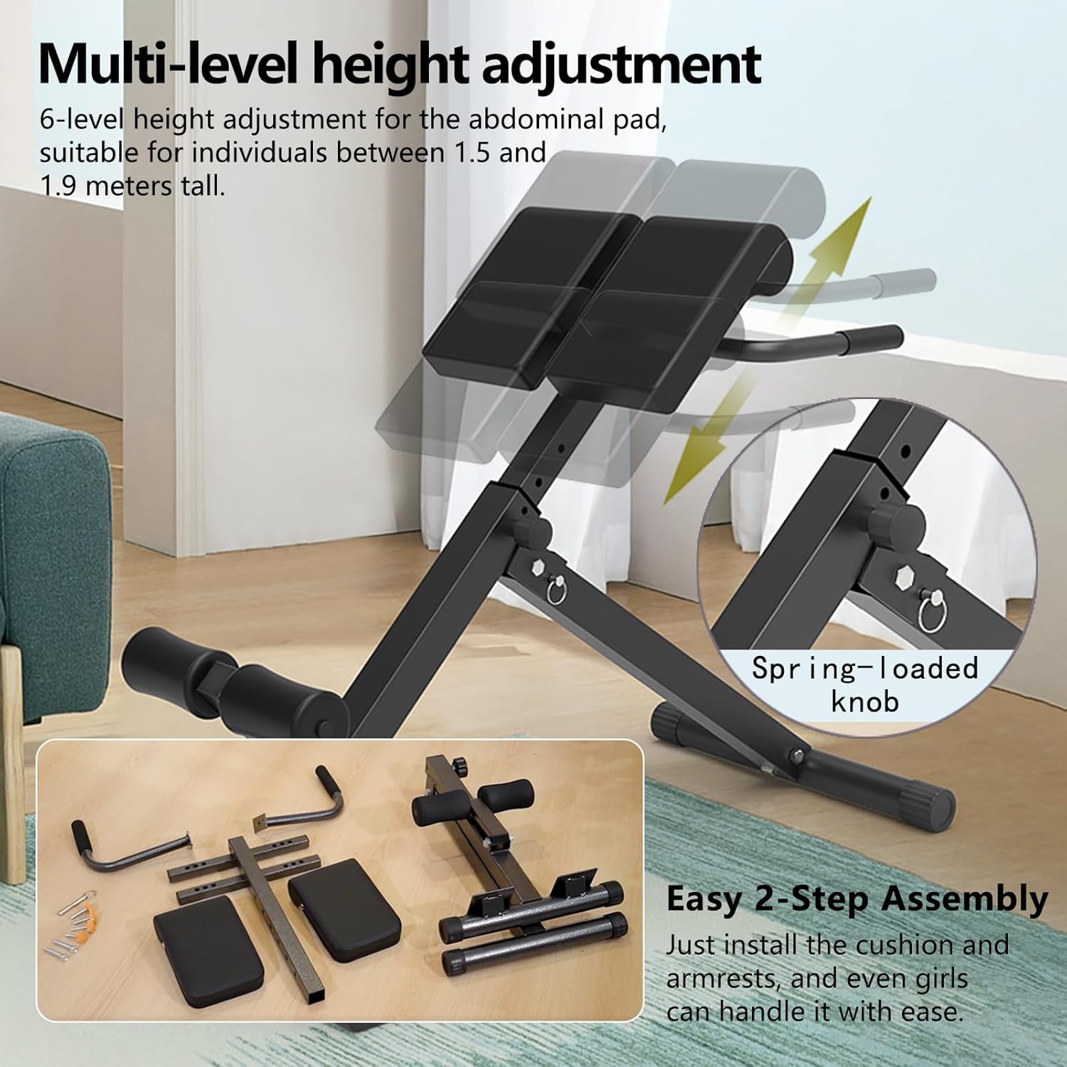 Roman Chair Goat Stand Up Home Foldable Roman Bench Back Trainer Fitness Equipment Goat Waist Trainer