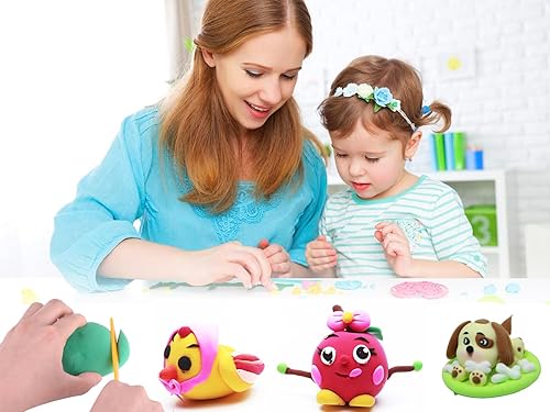 Miniatura 8 de Arcilla seca al aire en 24 colores, arcilla para modelar para niños, arcilla mágica de moldeo de bricolaje, regalos de juguete para niños de 3 años