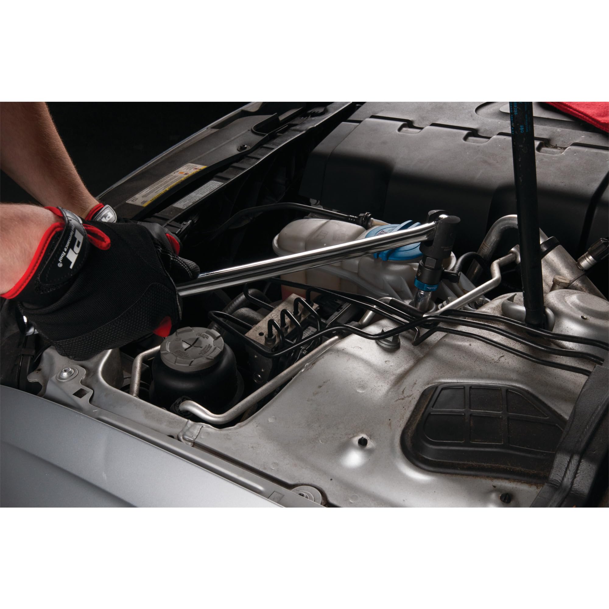 Performance Tool W32137 1/2 Zoll Ratschen-Adapter – wandelt Brechstange oder Schiebet-T-Griff in Ratsche – Umschaltbarer Ratschenmechanismus mit eloxiertem Schalterkragen