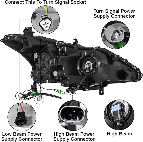 Miniatura 3 de ALZIRIA Conjunto de faros delanteros LED 500% más brillantes para Nissan Altima 2013 2014 2015 13 14 15 Nissan Altima 2013-2015 13-15 Altima