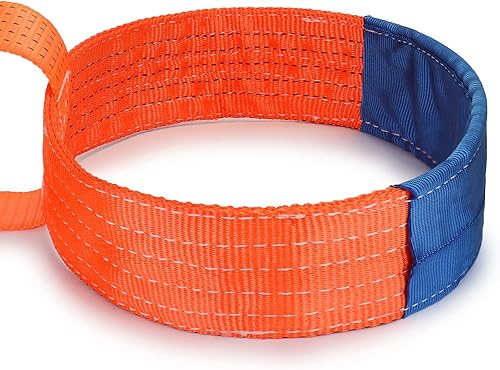 Miniatura 4 de QWORK Eslinga de elevación de batería, eslinga de tela de poliéster de 2 "x 6', capacidad de carga de 5512 libras, honda de cuerda de batería para