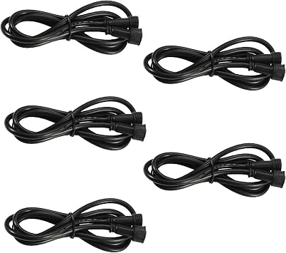 5PCS 3.28ft 1m Extension Cable Wire Cord with Male and Female 4Pin Connectors at Both Ends for RGB Multi-Color LED Deck Lights