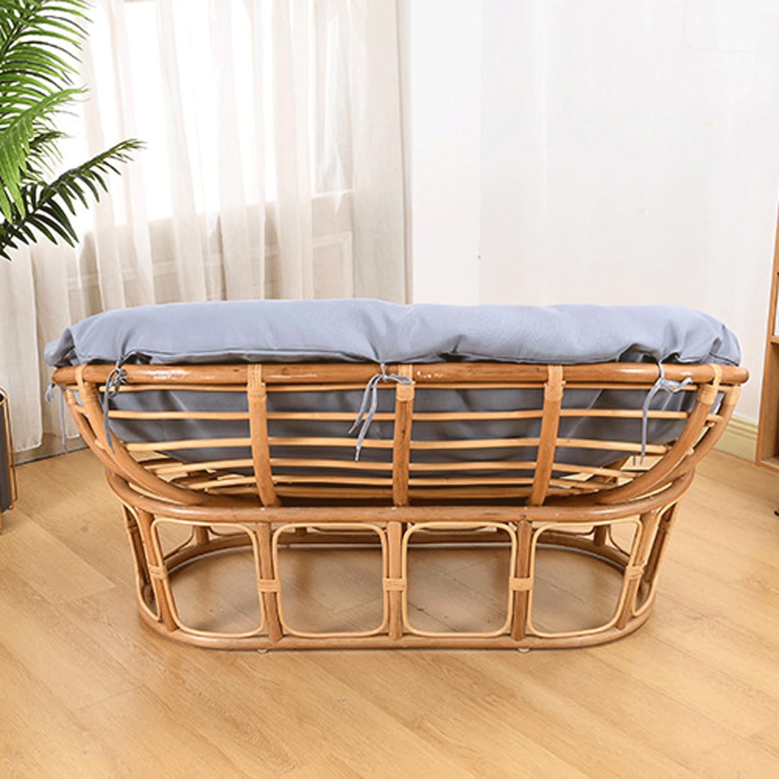 Housse De Coussin Imperméable Double Papasan - 170x120 Cm - Ovale - Avec Fermeture Éclair Et Attaches - Pour Extérieur