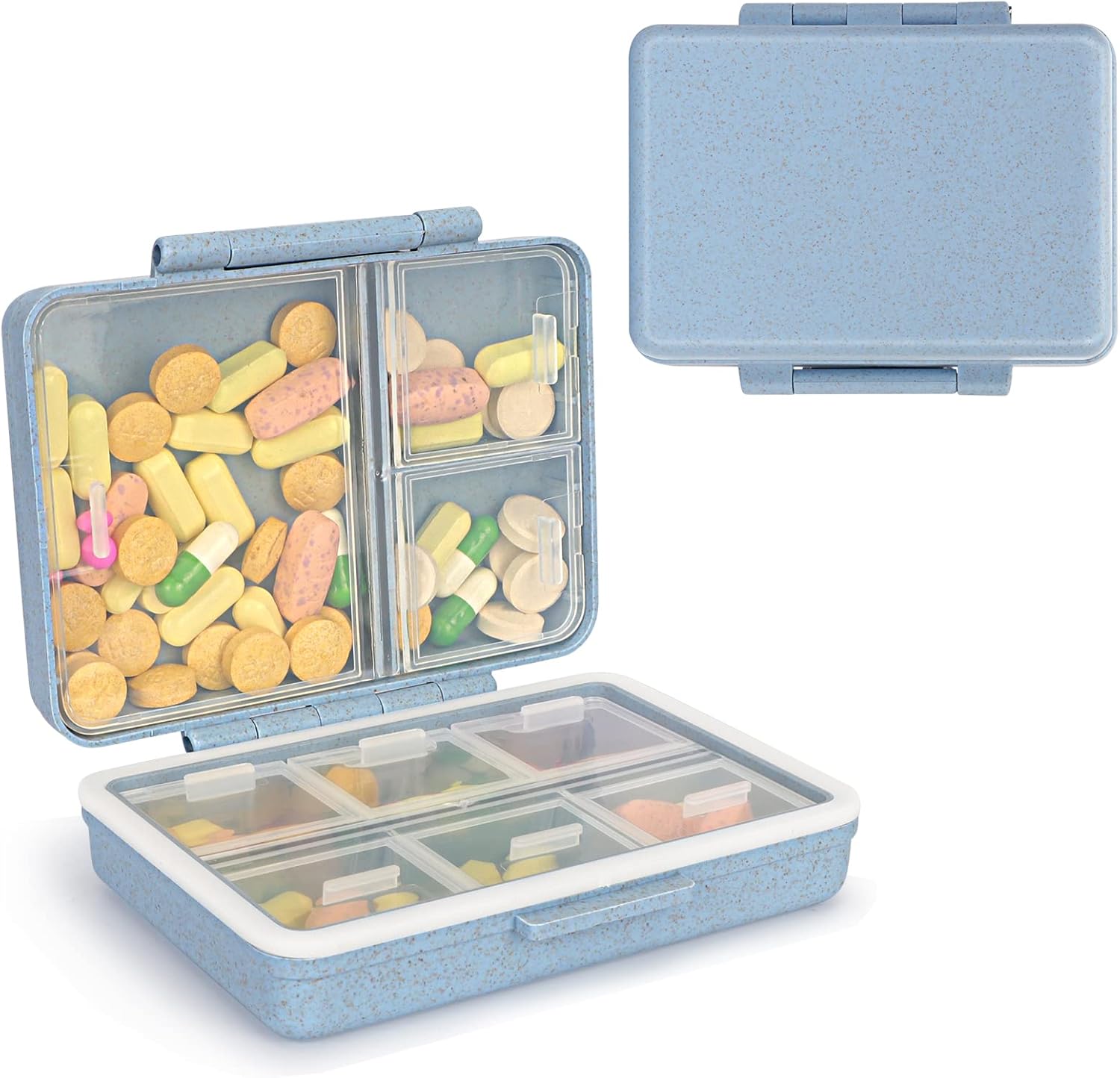 Skycase Pill Organizer, Travel Pill Cases, Weekly Pill Case Organizer 7 Day, 9