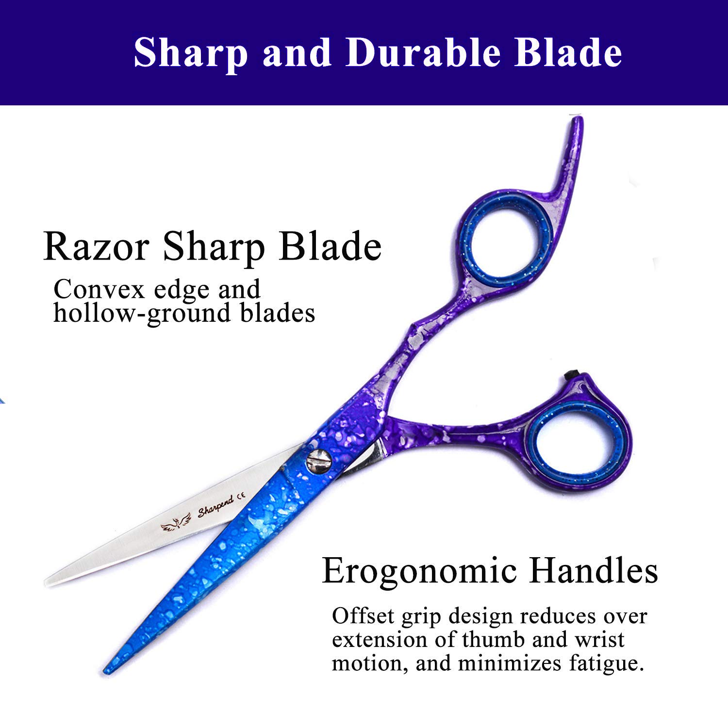 Professional Haircutting Scissors Kit – 5.5 inch Razor Edge Barber Scissor, Japanese Haircutting Scissors and Thinning Shears for Men, Women & Kids, Salon and Home Hair Cutting Set