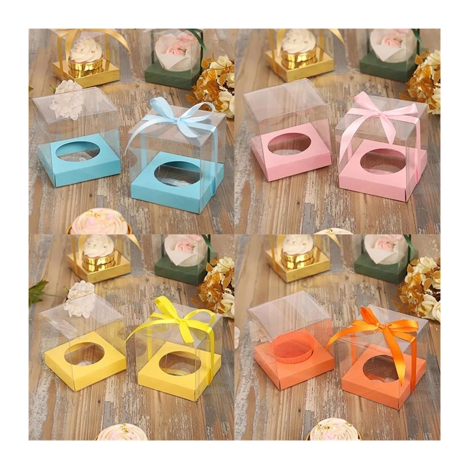 Scatola per Torte Scatola for cupcake colorata Macaron da 12 pezzi