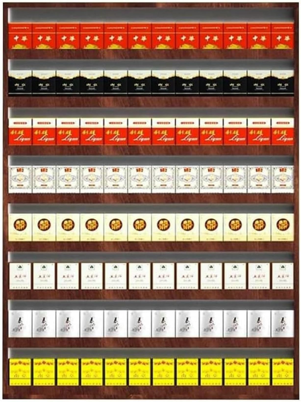 Présentoir pour cigarettes chic en alu brun pour optimiser votre comptoir de bar