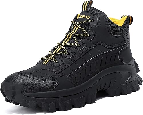 ASTERO - Botas de senderismo para hombre, cálidas, antideslizantes, para invierno, zapatos de nieve para escalada masculina