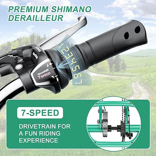 Miniatura 4 de LILYPELLE Triciclos plegables para adultos, triciclos plegables para adultos de 7 velocidades, bicicletas de 3 ruedas de 202426 pulgadas con paso