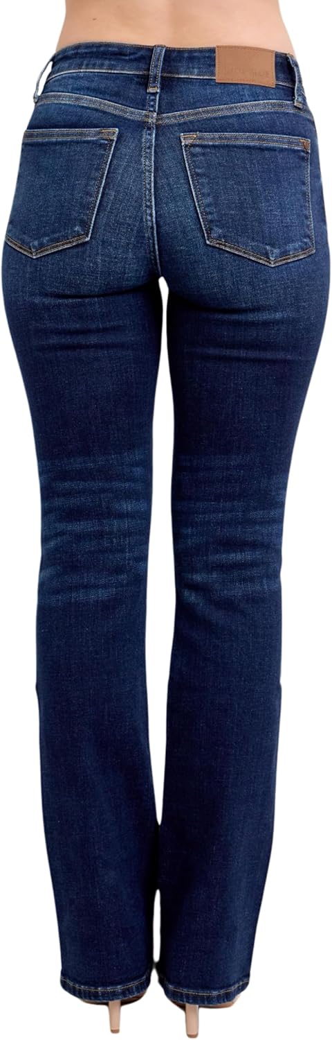 Judy Blue Mid Rise Dark Wash Classic Bootcut, Inseam 32" - Image 8
