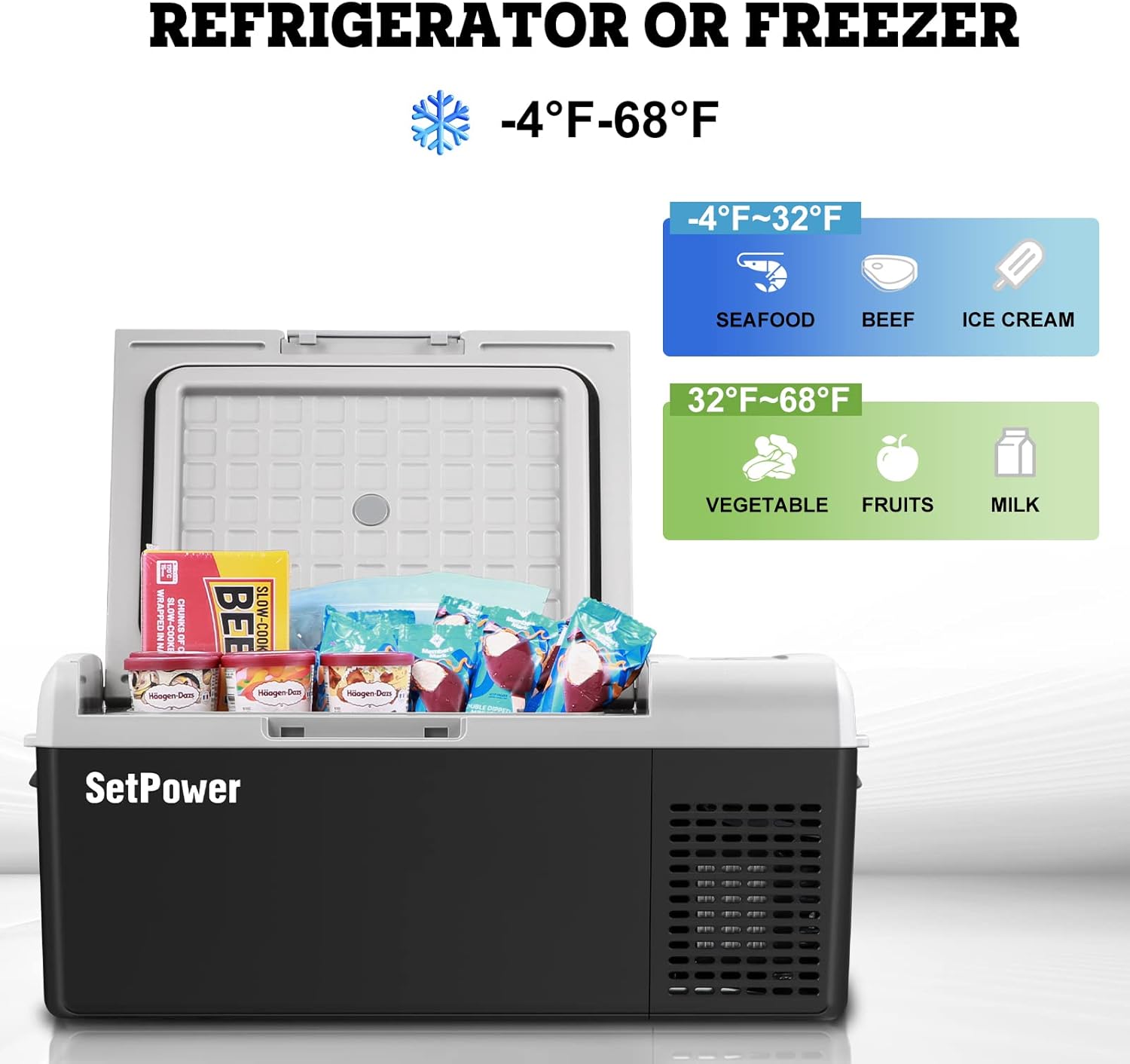 Setpower FC15 refrigerator or freezer function