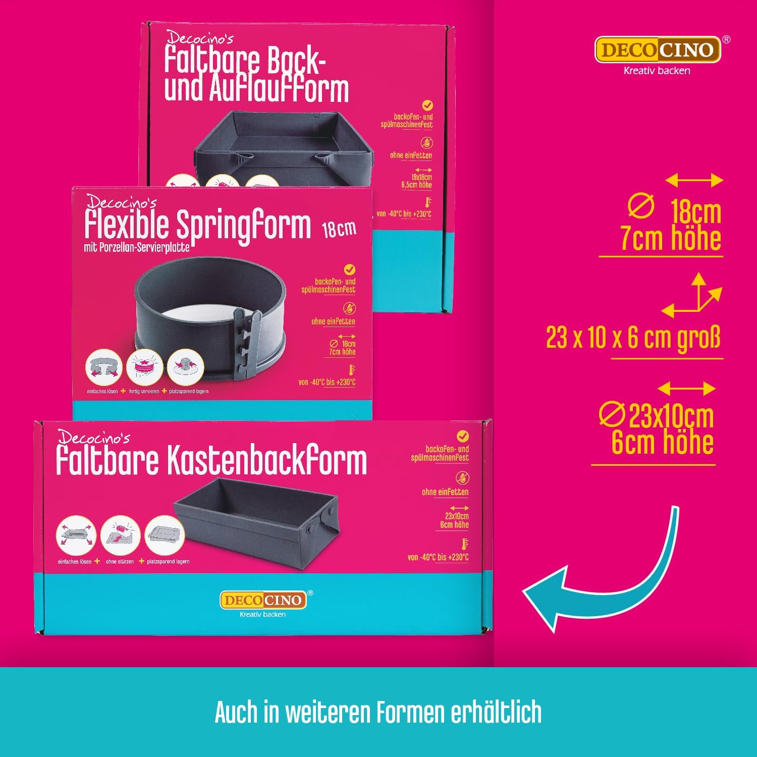 Springform Cake Tin Diameter 26 cm with Porcelain Base High-Quality Baking Mould with Non-Stick Coating for Baking Cakes and Much More Dishwasher Safe