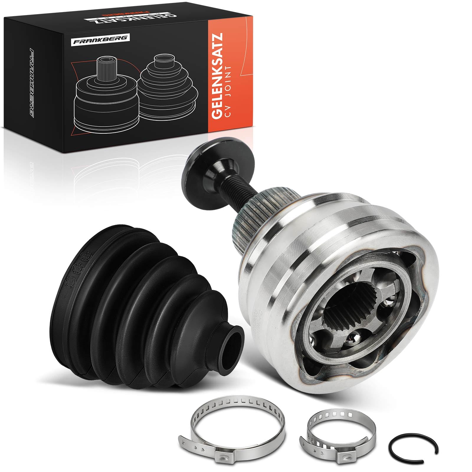Frankberg Juego de articulación Arbol de transmisión Eje delantero Compatible con A4 8K2 A4 Allroad 8KH A4 Avant 8K5 A5 8T3 A5 Cabriolet 8F7 A5 Sportback 8TA A6 4G2 4GC A6 Avant 4G5 4GD 8K0498099