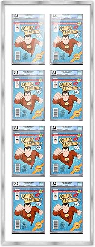 Miniatura 282 de Poster Palooza Marco de cómic con paspartú para 2 cómics CGC, CBCS o PGX Graded Comics – Marco de cómic negro para cómics de 8.125 x 13 pulgadas