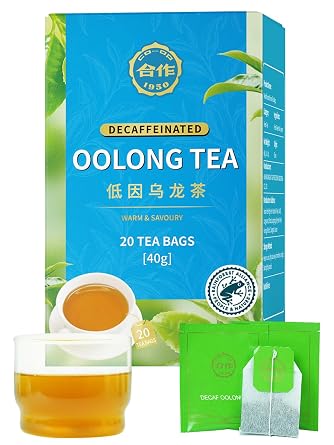 CO-OP 1950 Decaf Oolong Tea Bags, CO2 Decaffeinated, Floral & Smooth, 20 Ct