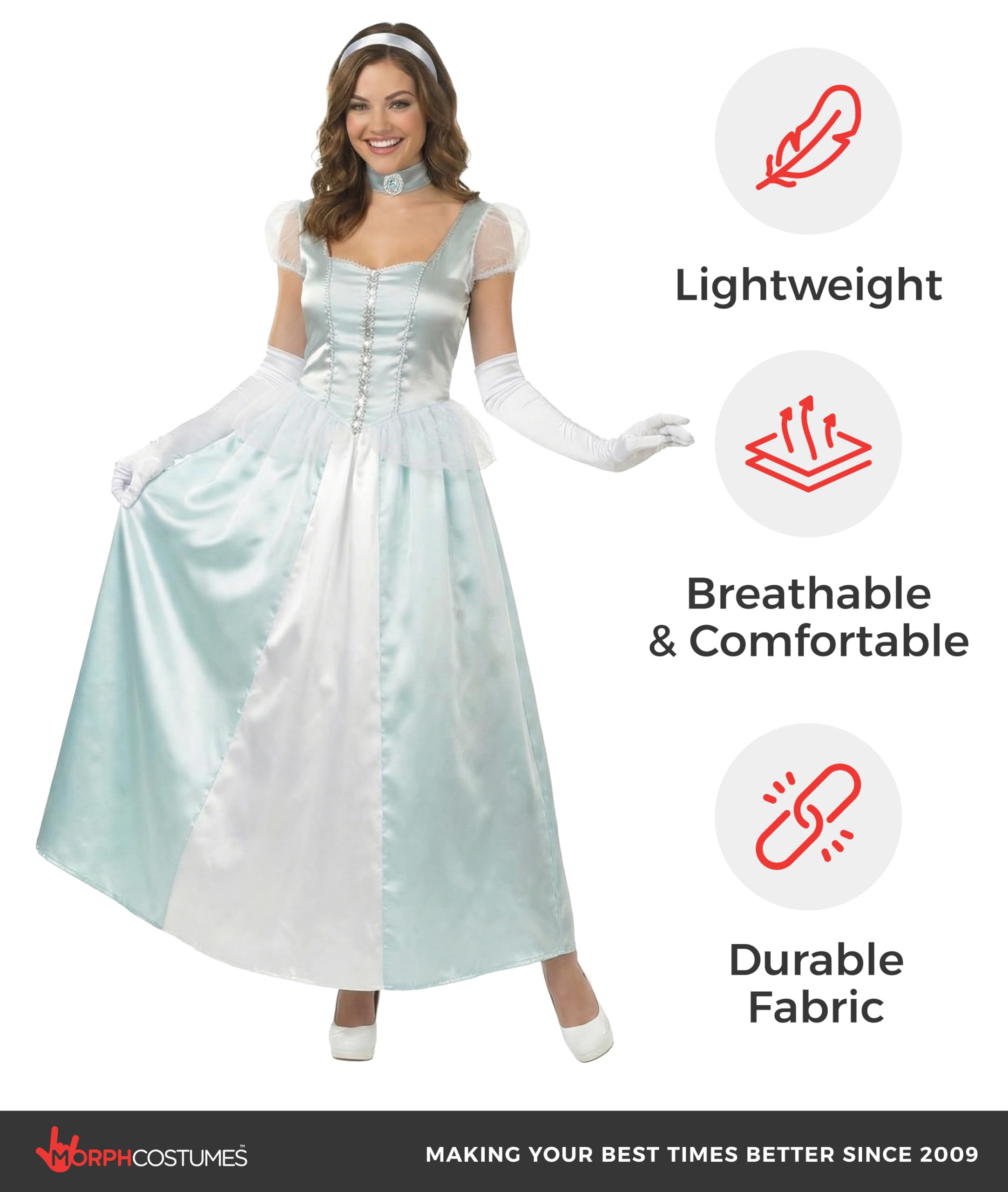Fun Shack Costume Cenerentola Donna, Vestito Carnevale Cenerentola Donna, Abito Cenerentola Donna, Vestito Cenerentola Donna, Vestito Carnevale Donna Principessa