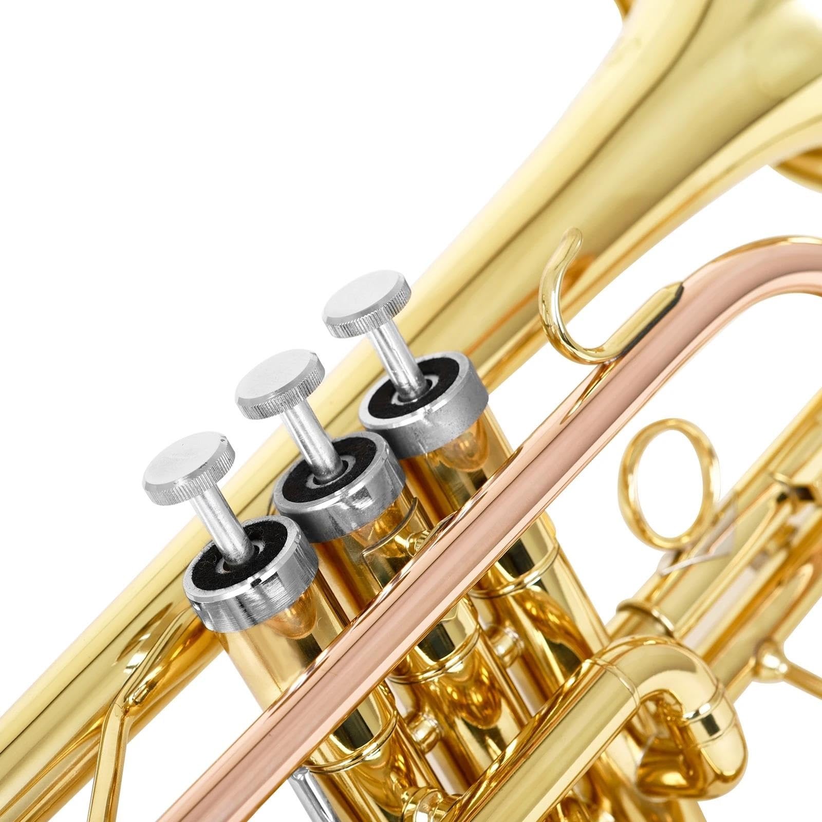 Cornetta Sib Placcata Oro Strumento Professionale In Ottone Con Custodia E Accessori Per La Pulizia Ensemble Di Trombe Standard