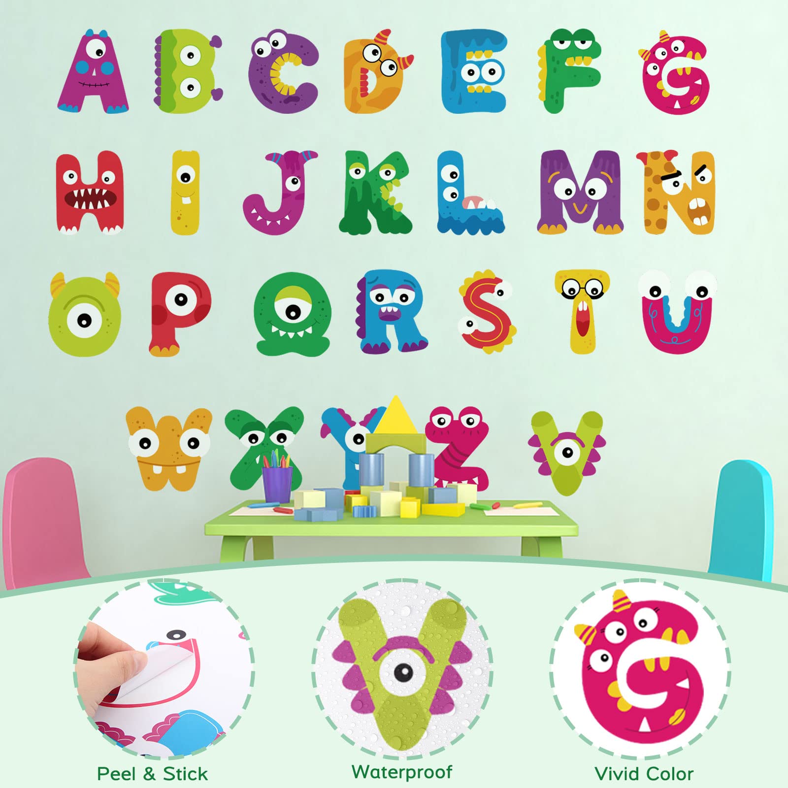 Nursery Alphabet Stickers Alphabets Stickers For Kids ABC Alphabets ...