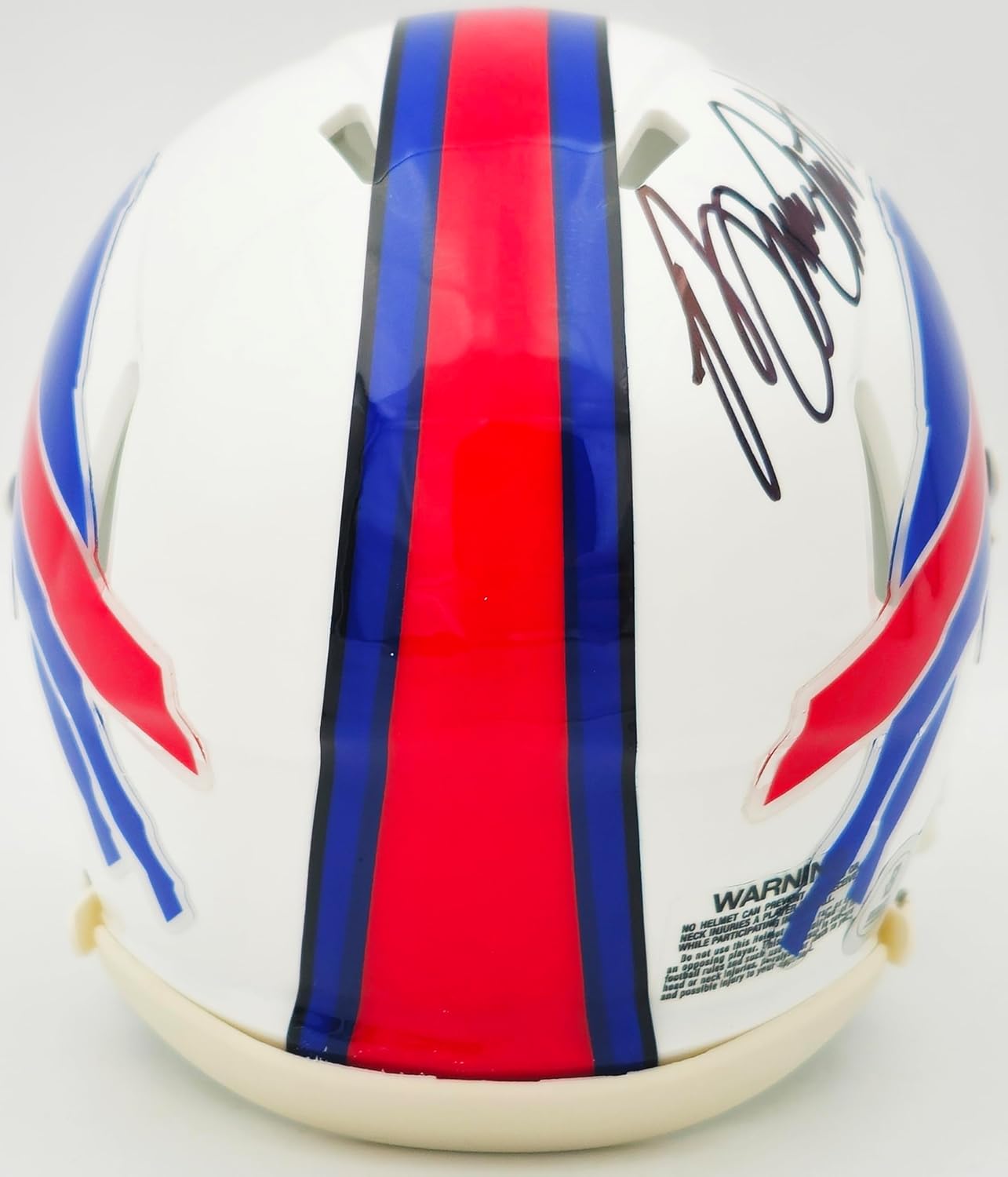 Bruce Smith Autographed White Speed Mini Football Helmet Beckett BAS Witness Stock #233776