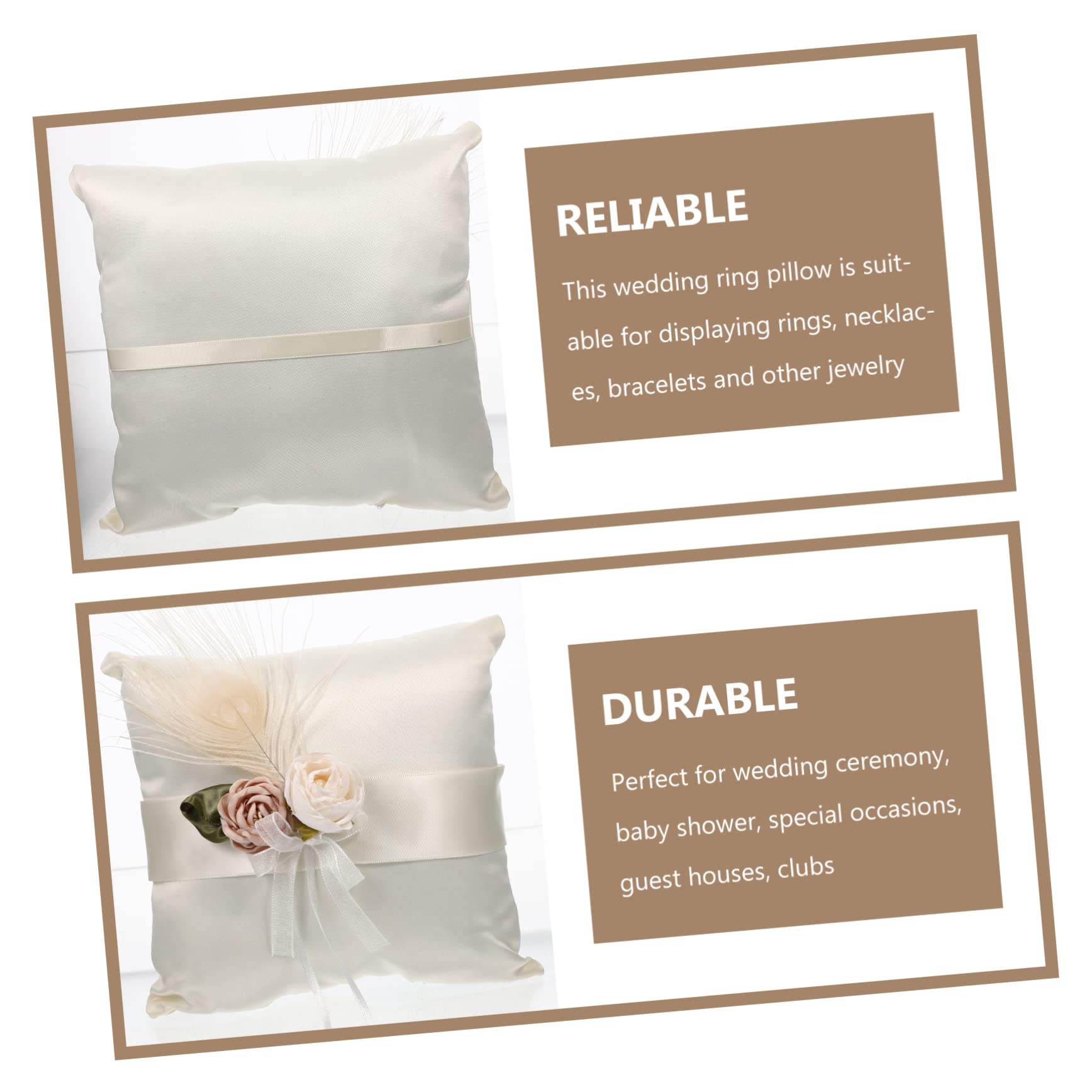 Gadpiparty 5pezzi Cuscino Portafedi Decorazioni Floreali Per Cerimonie Nuziali Accessorio Per Matrimoni e Speciali