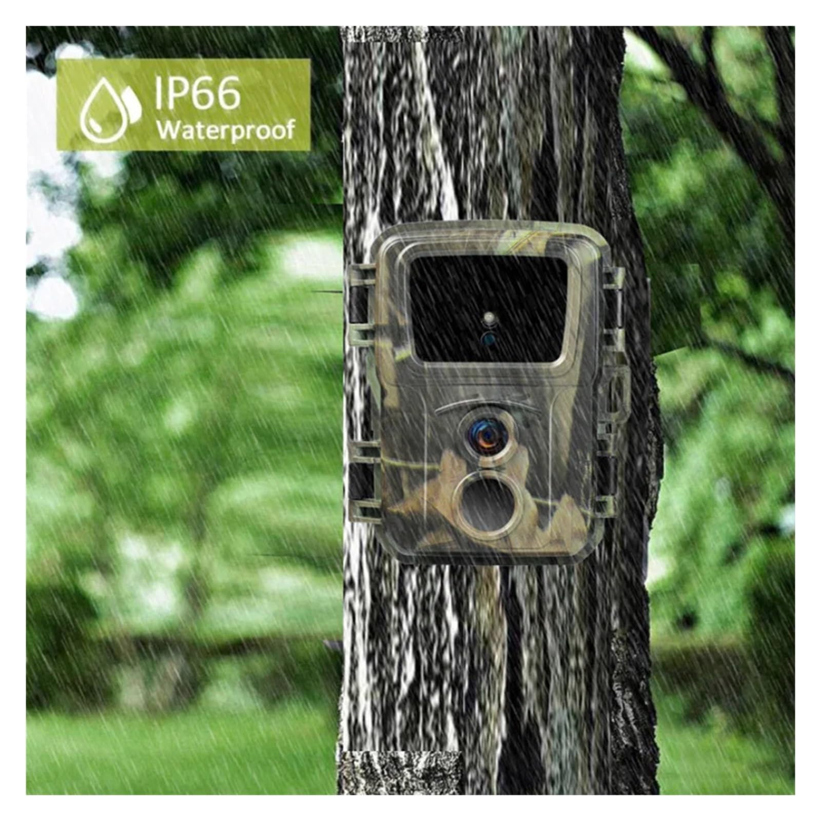 Kamera Obserwacji Dzikiej Przyrody Outdoor 20MP Mini Trail Kamera Myśliwska Wildlife Hunter Kamery 1080P Dla Zwierząt Leśnych Fotopułapka Śledzenie Nadzoru Niezawodny Dokładny Monitoring