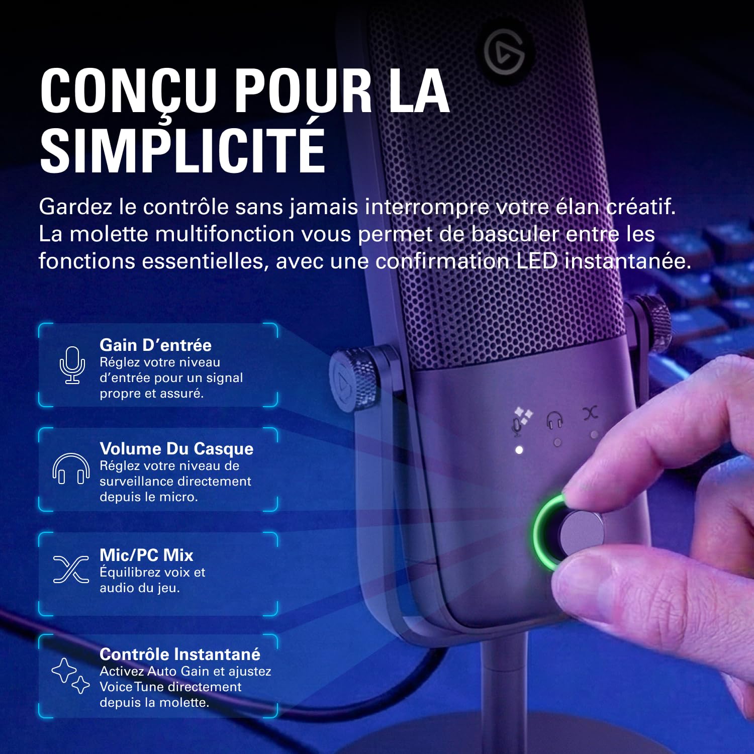 Elgato Wave:3 MK.2 – Micro à condensateur USB | Streaming et podcasting, Wave FX Processor, DSP intégré, Clipguard 2.0, inserts VST, PC/Mac