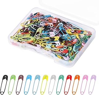 250pcs Safety Pins Small, 0.75in / 19mm Mini Safety Pins for Clothes Metal Safety Pin for Clothing Sewing Handicrafts Jewelry Making (Colorful)