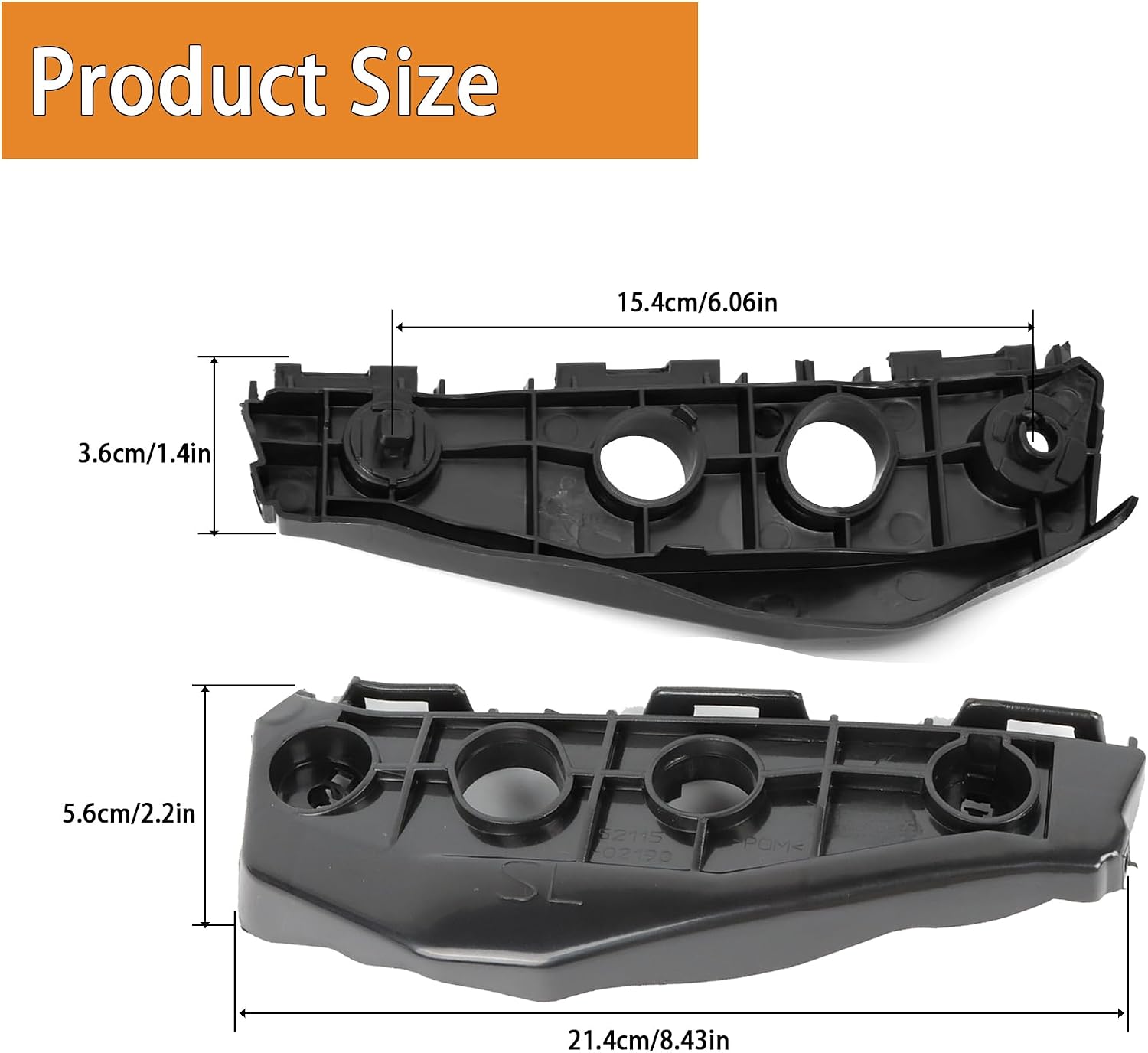 Front Bumper Bracket Set Left and Right Side Compatible with Toyota Corolla 2011 2012 2013 Replaces 52116-02170 52115-02170, TO1042114 TO1043114 Bumper Retainer