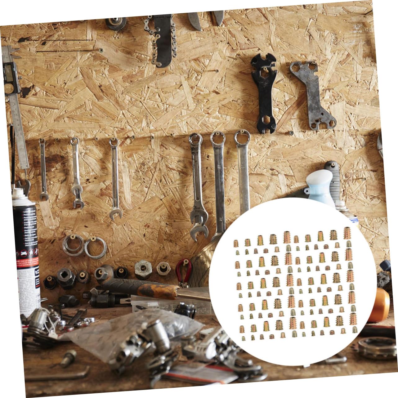 Veemoon 460pcs Furniture T-Nut Set M4-M10 Threaded Inserts Zinc-Plated Socket Nuts for Wood Fixing Includes Assorted Drive Inserts for Easy Installation