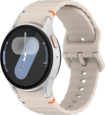 Soft and Comfortable Wave 20mm Silicone Cord for Teknoft Samsung Galaxy Watch 7/6/5/4/FE Series 40mm/44mm, Watch 6/4 Classic 47mm/43mm/42mm and Samsung Watch 5 Pro 45mm