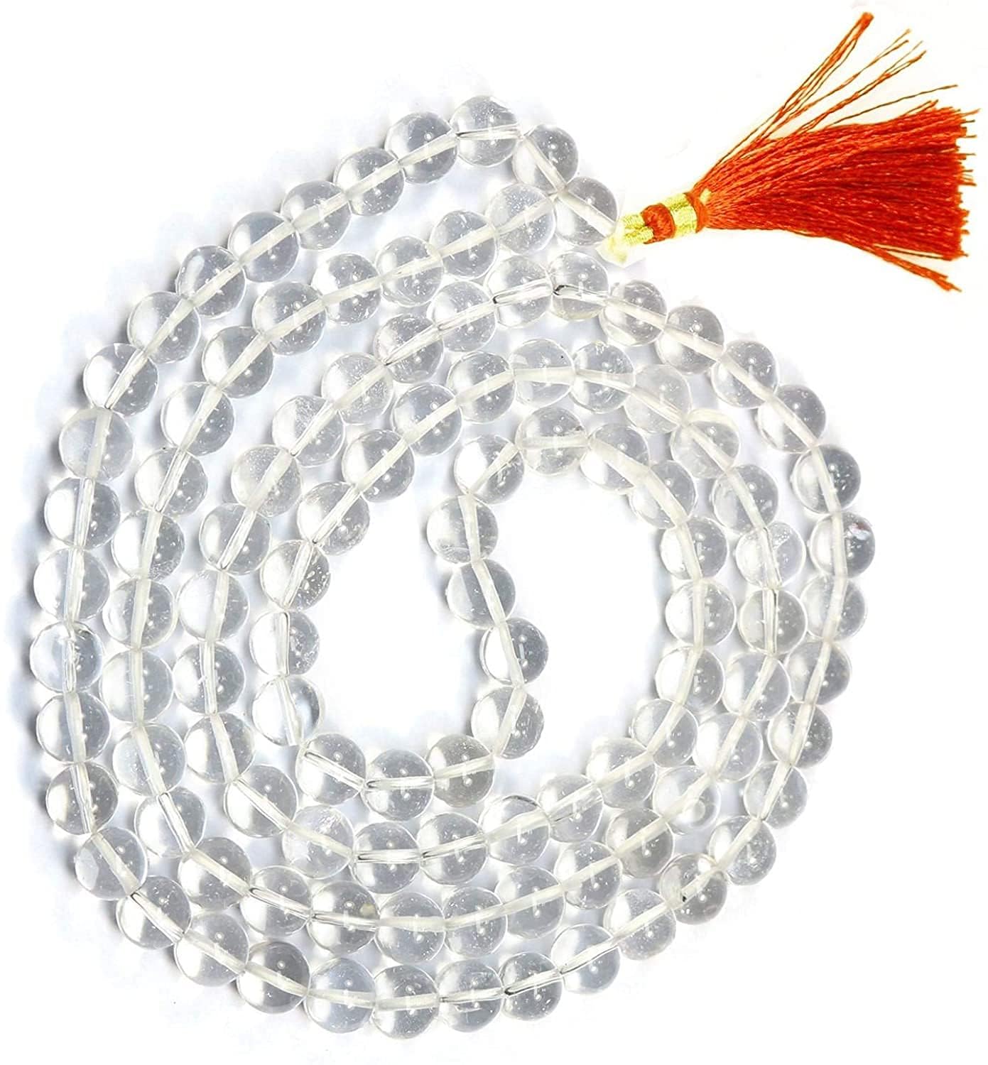 Salvus APP SOLUTIONS Pure Crystal Quartz Sphatik Jaap Mala for Meditation and Prayer, Pooja Accessories (108+1 Beads)-picture-19