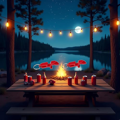 Miniatura 5 de Abrelatas rojo multifunción portátil abrebotellas de cerveza llavero herramienta escopeta aluminio barra de cerveza práctico accesorio de regalo