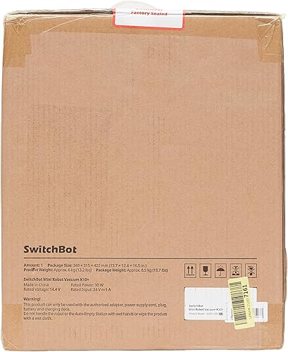Miniatura 10 de SwitchBot Mini robot aspirador K10+, base de autovaciado para 70 días de limpieza, navegación LiDAR, robot aspirador y trapeador combinado con