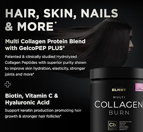 Miniatura 5 de Super Collagen Burn - Polvo de colágeno prémium para mujeres, metabolismo de peso y belleza con vinagre de manzana C, probióticos, KSM66, té verde,