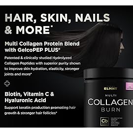Super Collagen Burn Powder for Women w. Hyaluronic Acid, KSM66, Apple C Vinegar, Probiotics, Biotin - Premium Multi Collagen Peptides Protein for Weight Loss + Beauty Hair Skin Nails (Pink Lemonade)