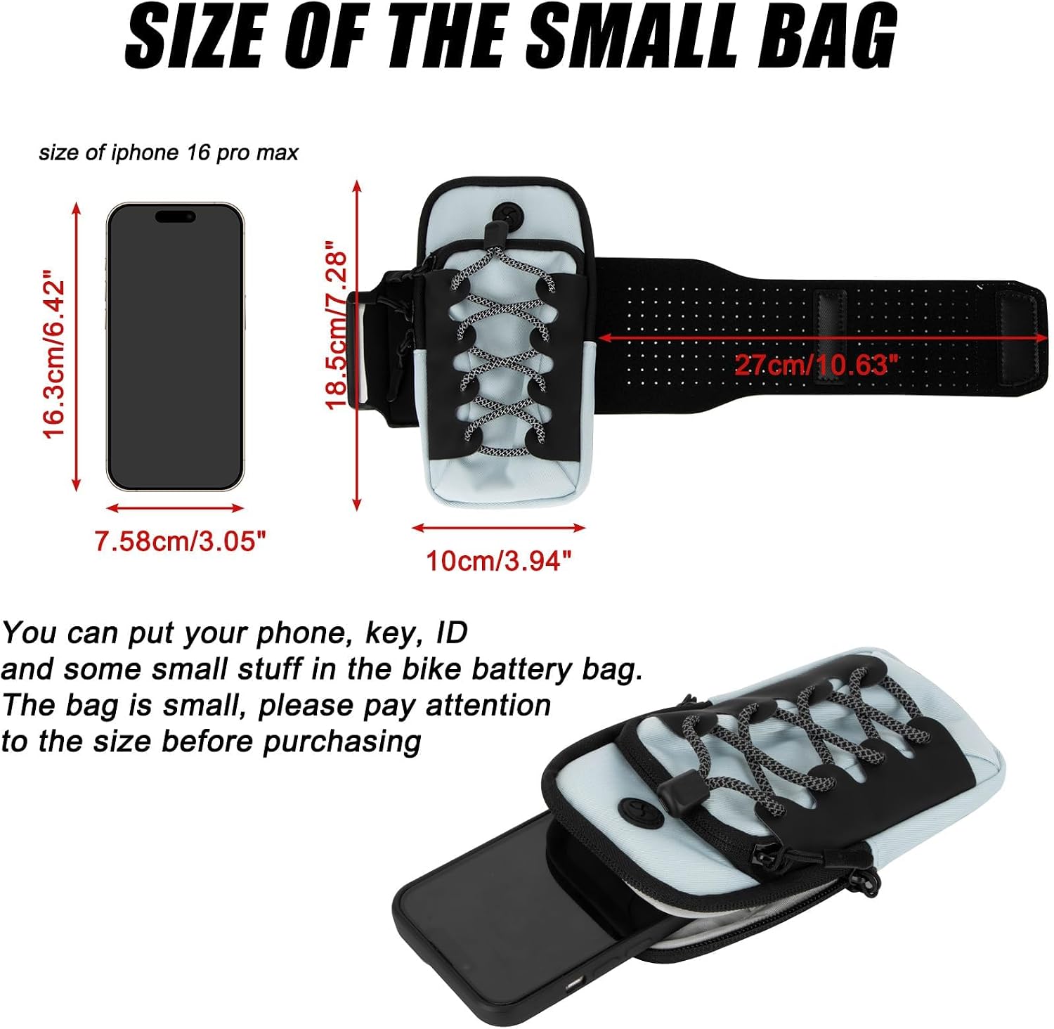 PSLER Dirt Bike Battery Cover Storage Bag, Pouch Bag Dirt Bike Frame Bag Fits for Sur Ron Light Bee X S Segway X160 X260 Eride Pro SS Tuttio Soleil01 Yozma IN10 Razor MX350 MX650 79bike (Light Blue)