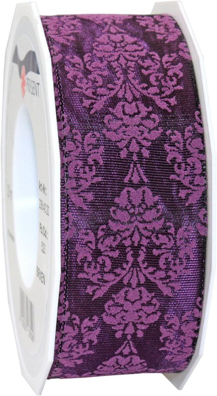 Morex Ribbon 23840/20-224 French Wired Acetate Baroque Ribbon, 1 1/2-Inch by 22-Yard, Williamsburg Blue