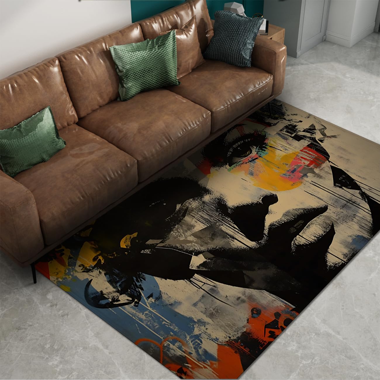 Tapis de studio style graffiti pour une déco fashion