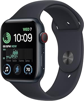 Apple Watch SE (2nd Gen) (GPS + Cellular 44mm) Midnight Aluminum Case with.
