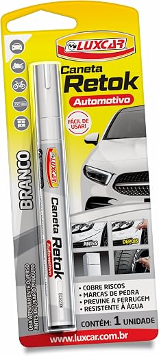 Luxcar Caneta Removedora de Riscos Automotivos Branca