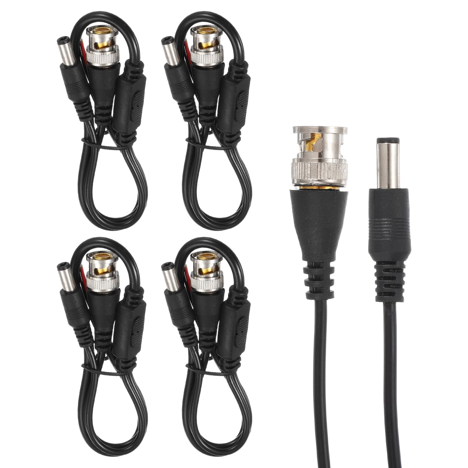 Cable BNC con extremo abierto y conector CC macho combinado, extensión coaxial de 0,36 m 6