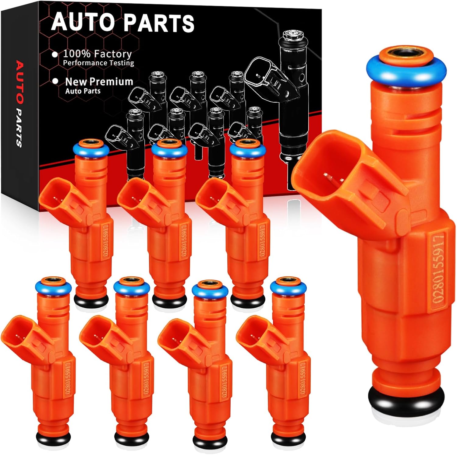 Fuel Injectors Fits for:-Ford Crown Victoria 2003-2004, for:-Mercury Grand Marquis 2003-2004, for:-Lincoln Town Car 2003-2004, 4.6L 5.4L 6.8L, Replacement OE#0280155917 (8pcs)