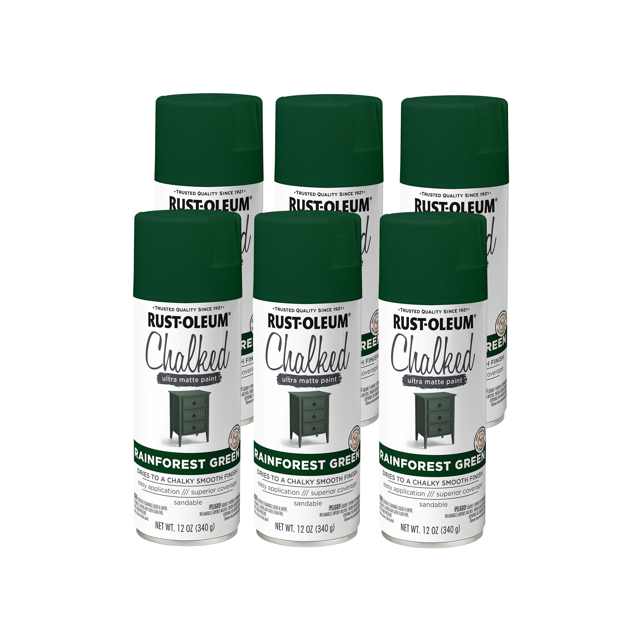 Rust-Oleum Chalked All-in-One Ultra Matte Rainforest Green Spray Paint