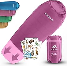 NORDMUT Children's Sleeping Bag Grows with You for Reliable Cold Protection - Children's Sleeping Bag Made of Non-Toxic Materials - 3 Seasons Children's Sleeping Bag (200 GSM) for Outdoor Adventures