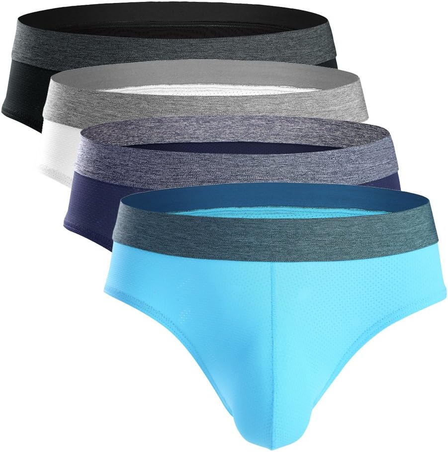 Mens Micro Mesh Briefs Comfortable Bulge Pouch Underwear