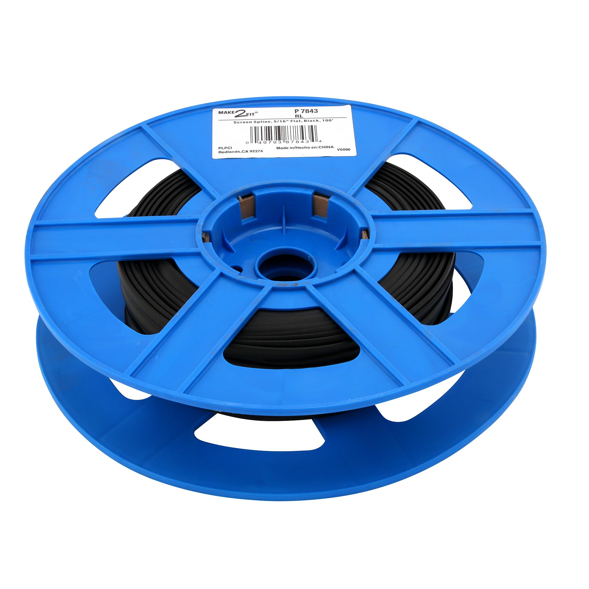 Prime-Line P 7843 Flat Screen Retainer Spline, 3/16 in. Wide, Black (100 Foot roll)
