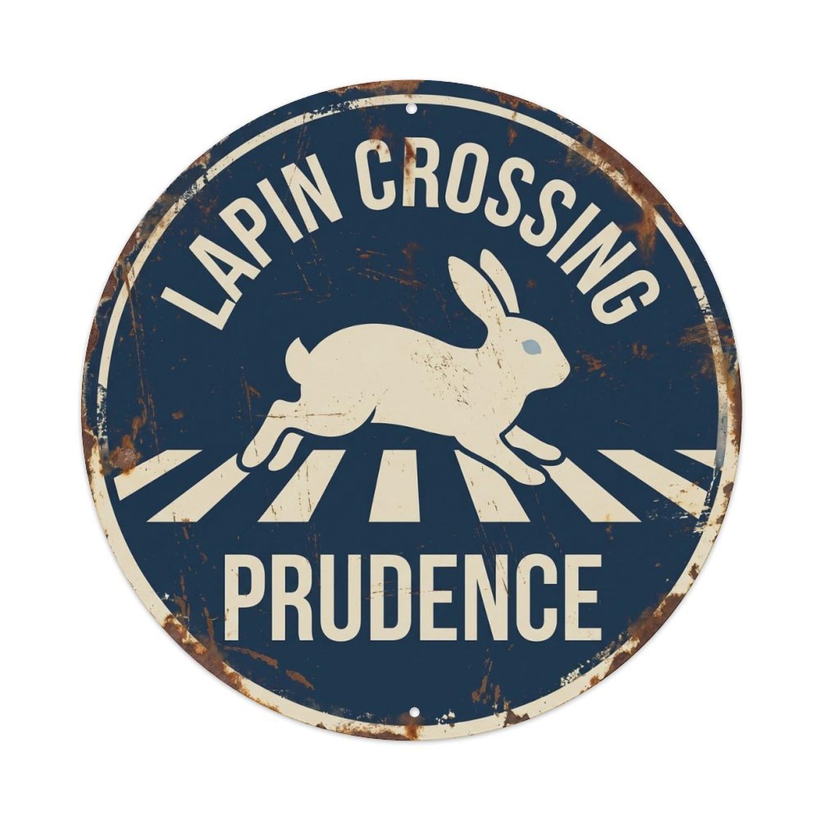 Lapin Crossing Prudence Provincial Metal Tin Sign