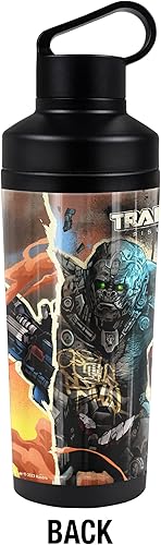 Miniatura 2 de Transformers Rise Of The Beasts OFICIAL Prime And Primal Mural Botella de agua aislada de 18 onzas, resistente a fugas, de acero inoxidable aislado