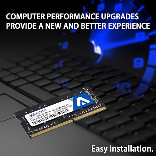 Miniatura 4 de Acclamator DDR4 16GB Kit (2x8GB) 3200MHz PC4-25600 CL22 1.2V Unbuffered Non-ECC SODIMM 260-Pin Laptop Laptop PC Módulo de memoria RAM Upgrade