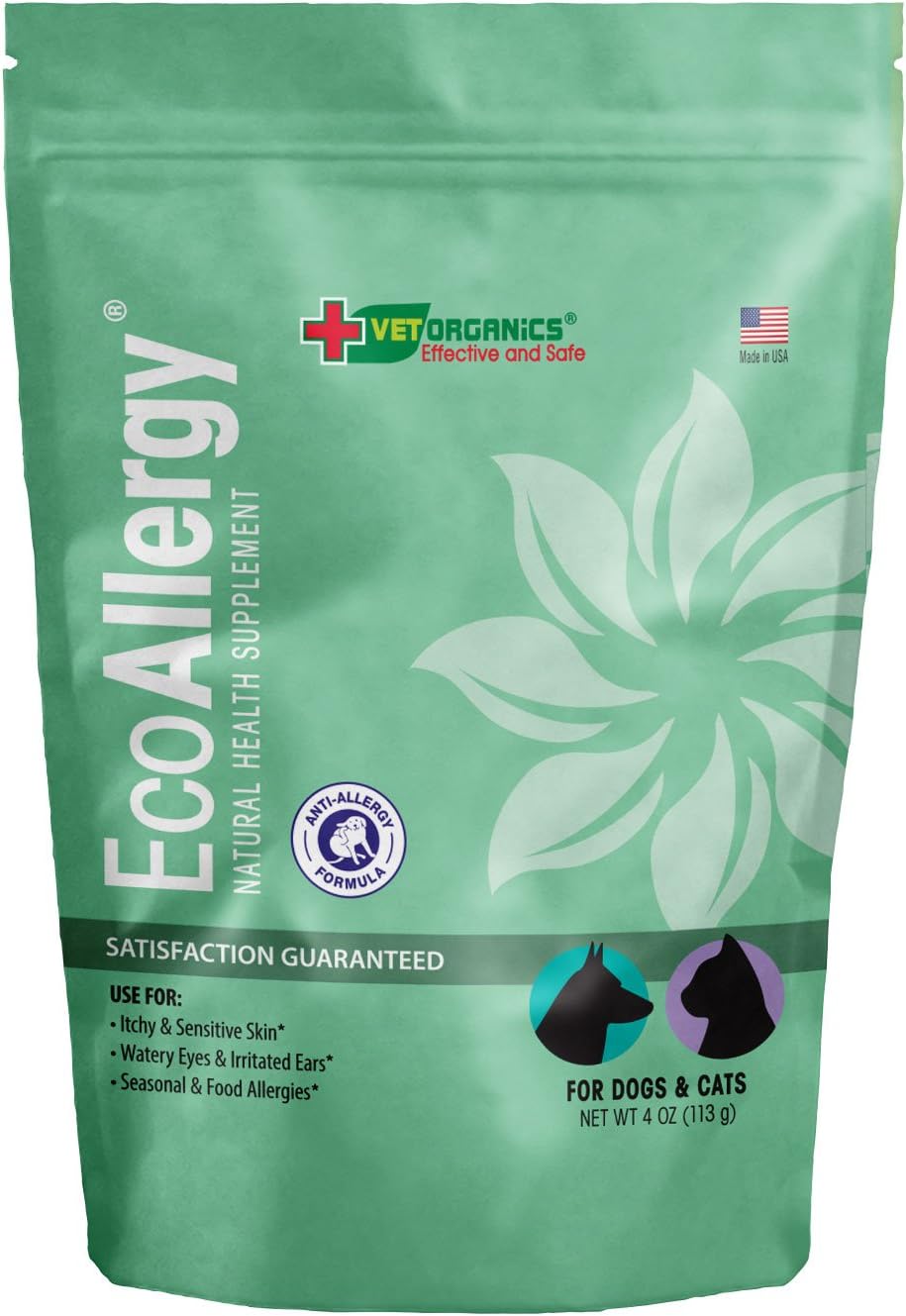 Anti-Allergy for Dogs & Cats Use Our All-Natural Product If Your Dog or Cat Suffers from Occasional or Chronic Pet Allergies Symptoms. Provides Lasting Allergy Relief For Dogs or Cats. (4oz)